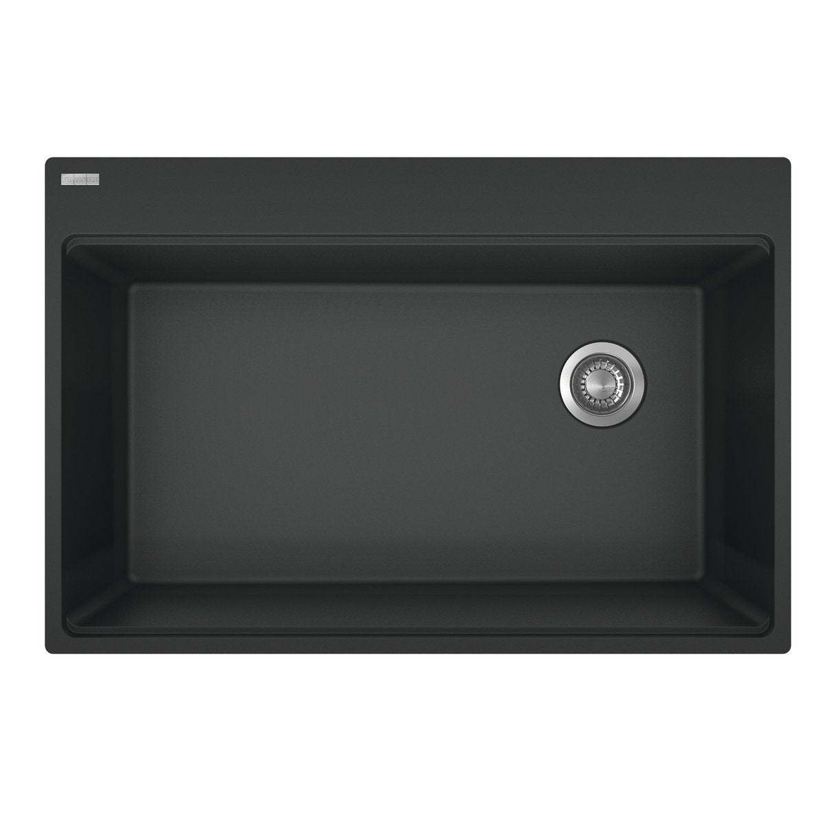 FRANKE Franke MAG61031OW-MBK Maris Topmount 33-in x 22-in Granite Single Bowl Kitchen Sink in Matte Black