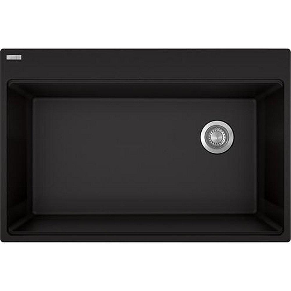 FRANKE Franke MAG61031OW-ONY Maris 33 x 22 in. 6 Hole Granite Single Bowl Drop-in Kitchen Sink in Onyx