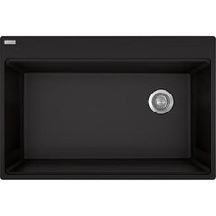 FRANKE Franke MAG61031OW-ONY Maris 33 x 22 in. 6 Hole Granite Single Bowl Drop-in Kitchen Sink in Onyx