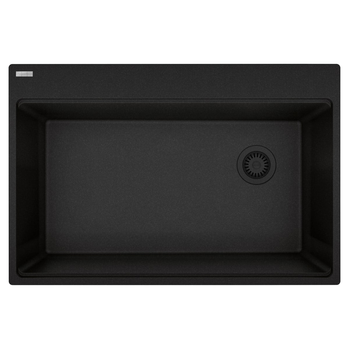 FRANKE Franke MAG61031OW-ONY Maris 33 x 22 in. 6 Hole Granite Single Bowl Drop-in Kitchen Sink in Onyx