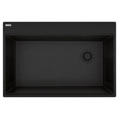 FRANKE Franke MAG61031OW-ONY Maris 33 x 22 in. 6 Hole Granite Single Bowl Drop-in Kitchen Sink in Onyx
