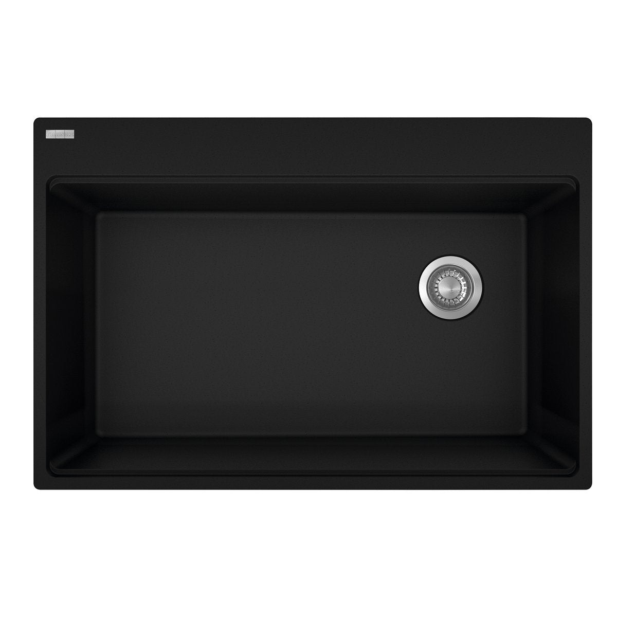 FRANKE Franke MAG61031OW-ONY Maris 33 x 22 in. 6 Hole Granite Single Bowl Drop-in Kitchen Sink in Onyx