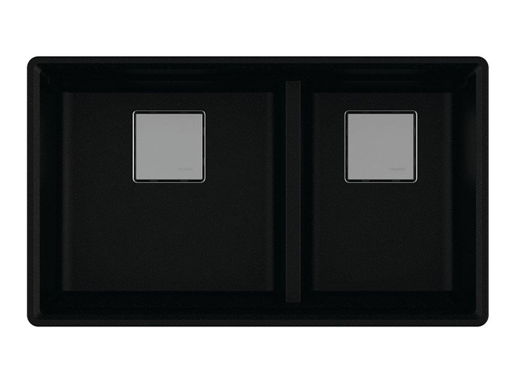 FRANKE Franke PKG160LD-ONY Peak 32 x 18-3/4 in. No Hole Composite Double Bowl Undermount Kitchen Sink