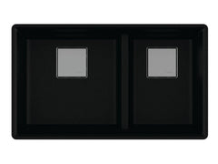 FRANKE Franke PKG160LD-ONY Peak 32 x 18-3/4 in. No Hole Composite Double Bowl Undermount Kitchen Sink