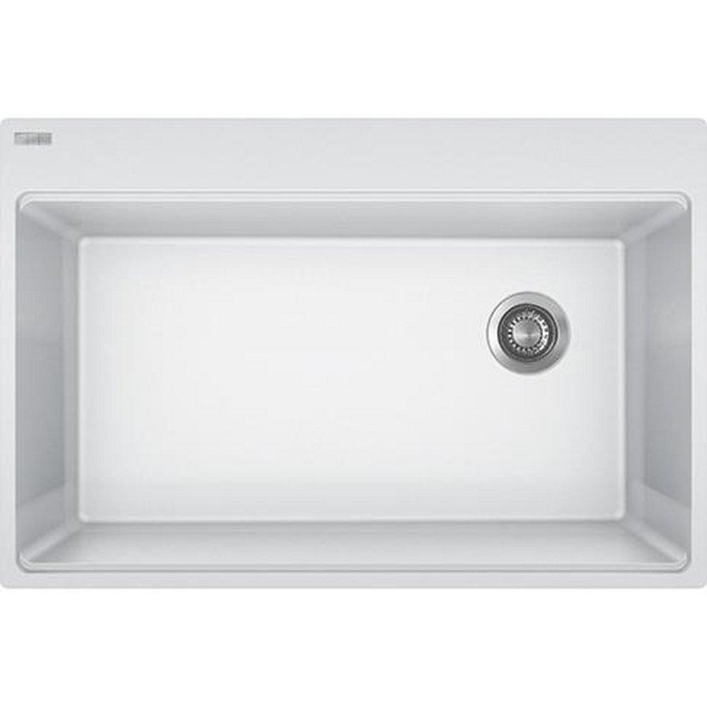FRANKE Franke MAG61031OW-PWT Maris 33 x 22 in. Granite Single Bowl Kitchen Sink in Polar White