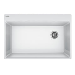 FRANKE Franke MAG61031OW-PWT Maris 33 x 22 in. Granite Single Bowl Kitchen Sink in Polar White