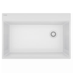 FRANKE Franke MAG61031OW-PWT Maris 33 x 22 in. Granite Single Bowl Kitchen Sink in Polar White