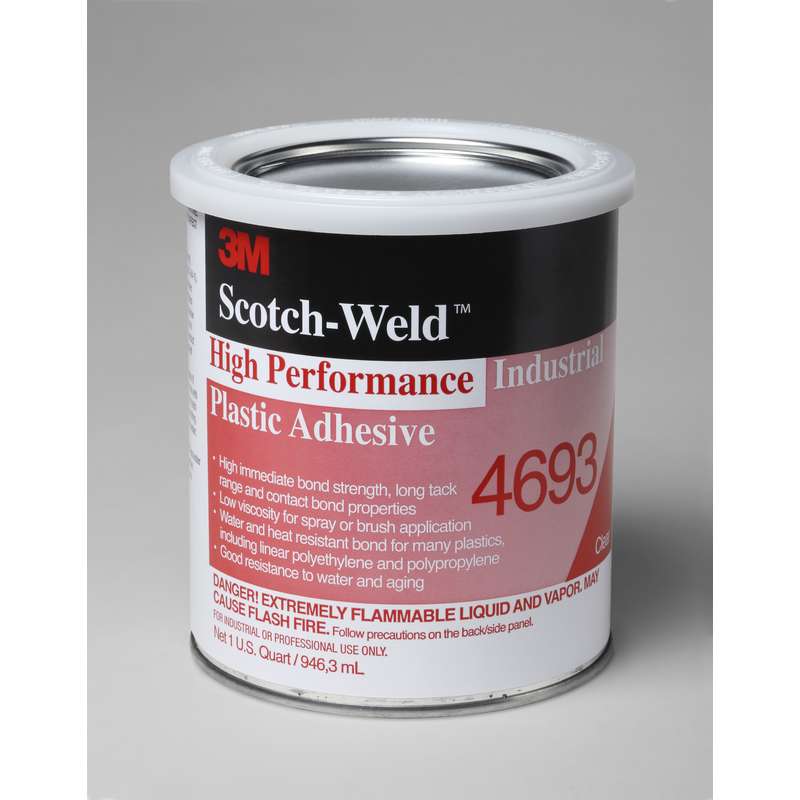 3M 3M 7000046574 High Performance Industrial Plastic Adhesive 4693 Light Amber 1 Quart