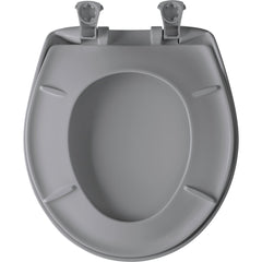 BEMIS Bemis 200SLOWT032 Round Closed Front Toilet Seat with Cover in Country Grey