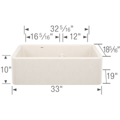 BLANCO Blanco 443078 Ikon 33 Apron Double Bowl Farmhouse Sink with Low Divide - Soft White