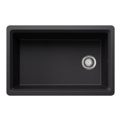 BLANCO BLANCO 443303 Inteos SILGRANIT 30 Single Bowl Reversible Undermount Workstation Kitchen Sink Coal Black