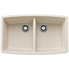 BLANCO Blanco 443086 Performa Silgranit 33 50/50 Double Bowl Undermount Kitchen Sink - Soft White