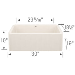BLANCO Blanco 443076 Ikon SILGRANIT 30 Single Bowl Apron-Front Farmhouse Sink Soft White