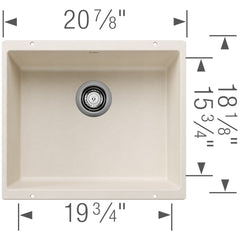BLANCO Blanco 527405 Precis Silgranit 21 Single Bowl Undermount Kitchen Sink - Soft White