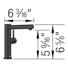 BLANCO BLANCO 527565 Alta II Low Arc Beverage Faucet - RO Compatible - Matte Black