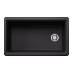 BLANCO BLANCO 443311 Inteos Silgranit 33 Single Bowl Reversible Undermount Workstation Kitchen Sink - Coal Black