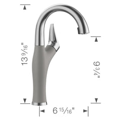 BLANCO Blanco 526383 Artona Bar Faucet 1.5 GPM - PVD Steel/Metallic Gray
