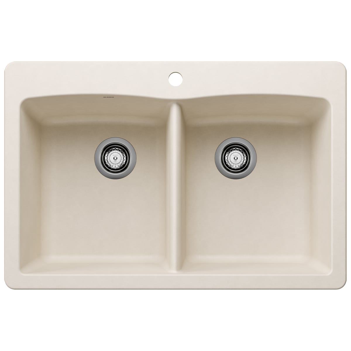 BLANCO Blanco 443067 Diamond Silgranit 33 50/50 Double Bowl Dual Mount Kitchen Sink - Soft White