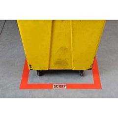 BRADY Brady 104373 ToughStripe Floor Marking Tape Roll - Polyester, Solid Color, Red, 4 x 100’
