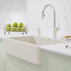 BLANCO BLANCO 527408 Vintera SILGRANIT 30 Single Bowl Apron-Front Farmhouse Sink - Soft White