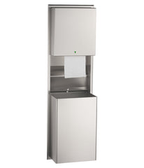 BOBRICK Recessed Automatic Universal Roll Paper Towel Dispenser and Waste Receptacle Replacement 39747 for Bobrick