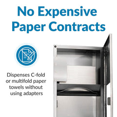BOBRICK BOBRICK 36903 Recessed Paper Towel Dispenser and Waste Receptacle Replacement 36903 for BOBRICK
