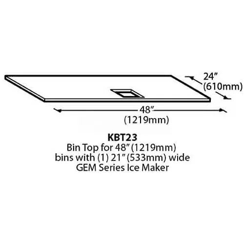 ICE-O-MATIC Bin Top For (1) MFI Series Or (1) GEM Series On 48 Bin Replacement KBT23 for Ice-O-Matic