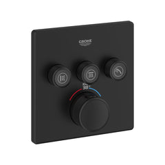 GROHE Grohe 291422430 Triple Function Thermostatic Valve Trim in Matte Black