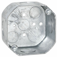 RACO RACO 166 4 Octagon Box 2-1/8 Deep (3) 1/2 in (6) 3/4 in KO