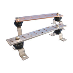 NVENT Erico TGBA12L06PT Copper Telecom Grounding Busbar 12-Inch Length x 2-Inch Width x 1/4-Inch Thickness 9-Inch Length