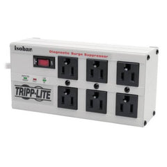 TRIPP LITE Tripp Lite ISOBAR6 Surge Protector Outlet, 120 VAC, 12 A, 6 Outlets, 6 ft Cord, ISOBAR6