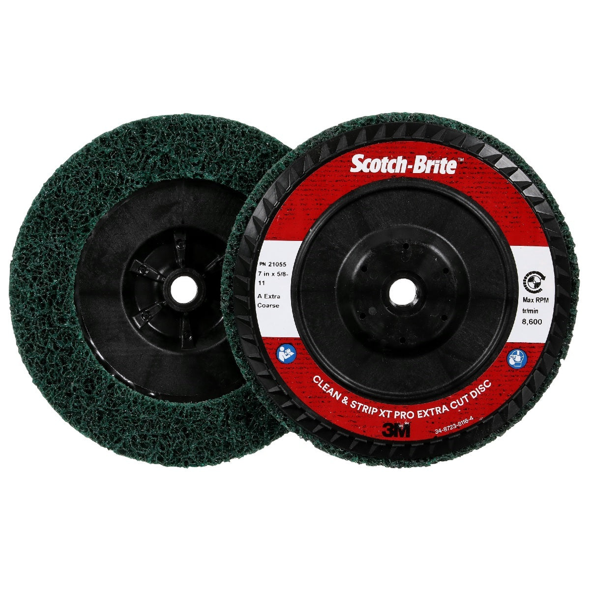3M 3M 7100175493 7 X 5/8 Extra Coarse Grade Aluminum Oxide Scotch-Brite Green Disc