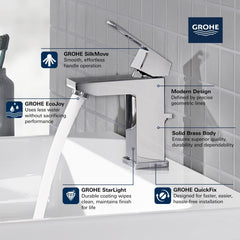 GROHE Grohe 23129ENA Single Hole Single-Handle S-Size Bathroom Faucet 1.2 GPM