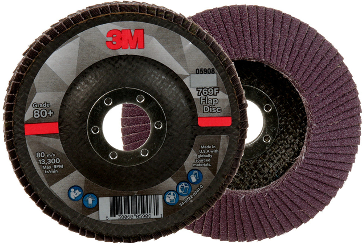 3M 3M 7100178028 4 1/2 X 7/8 80+ Grit Type 29 Flap Disc