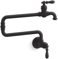 KOHLER KOHLER 99270-BL Artifacts Wall Mount Pot Filler in Matte Black