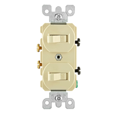LEVITON Leviton 5334-I Duplex Style Combination Switch 20A 120/277V
