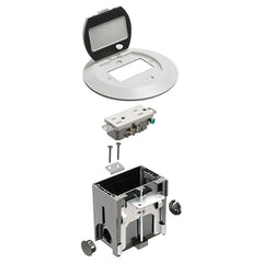 ARLINGTON Arlington FLBAFR101W Round Non Metallic Adjustable Floor Box