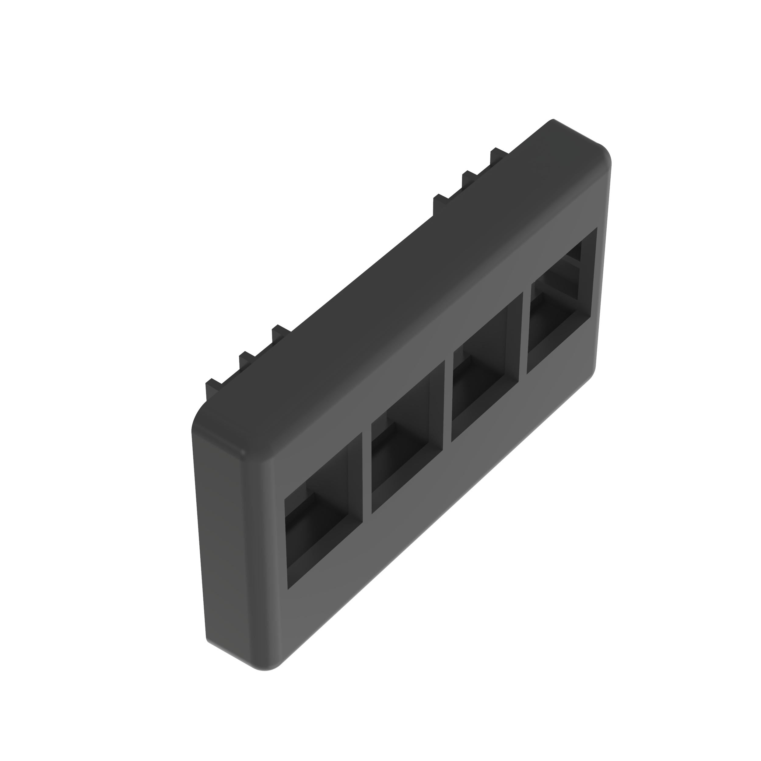 PANDUIT Panduit NK4MFBL NetKey Furniture Faceplate 4-Port