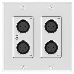 QSC QSC UNDX4I Attero Tech Dante Network Audio Wall Plate, x Mic/Line I/O