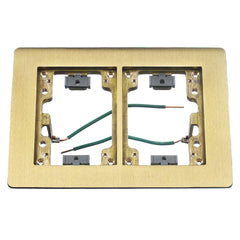 HUBBELL Hubbell SB3084W 2 Gang Rectangular Brass Flange