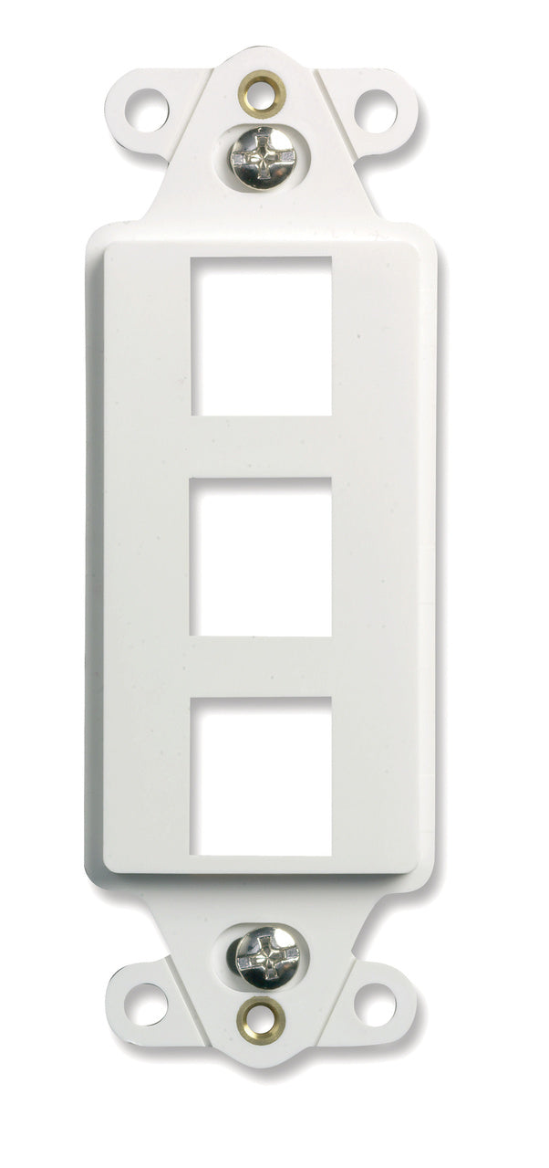 RADIANT Legrand-On-Q WP3413WH 3-Port Decorator Outlet Strap White