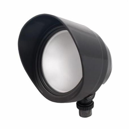 RAB RAB BULLET12A Bullet Floodlight Fixture With Hood, Lens, (1) LED Lamp, 13 W Fixture, 120/277 VAC, Bronze Housing