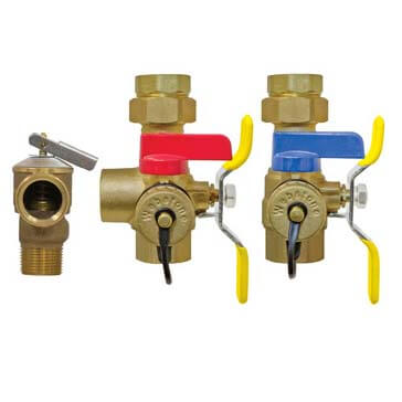 WEBSTONE Webstone H-44444WPR 1 IPS Isolator E-X-P E2 Tankless Water Heater Service Valve Kit w/ 150 PSI PRV