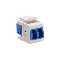 LEVITON Leviton 41085-SLW QuickPort Duplex LC Adapter, SM, zirconia ceramic sleeve, blue/white