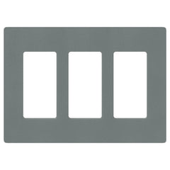 LUTRON Lutron SC-3-SL Claro Wallplate Satin Finish Three-gang in slate