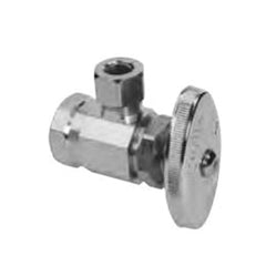 BRASSCRAFT BrassCraft OR15ZXC Brass Multi-Turn Angle Supply Stop Valve with Chrome-Plated Finish