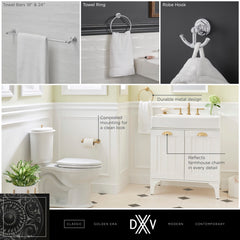 DXV DXV D35155190.100 Oak Hill Towel Ring Polished Chrome
