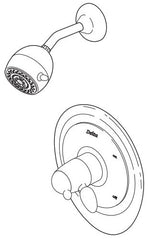 DELTA FAUCET Delta Faucet T19288 Michael Graves Shower Trim Chrome Plated
