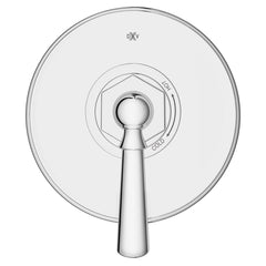 DXV DXV D35155500.100 Oak Hill Single Handle Pressure Balance Valve Trim Only with Lever Handle in Polished Chrome