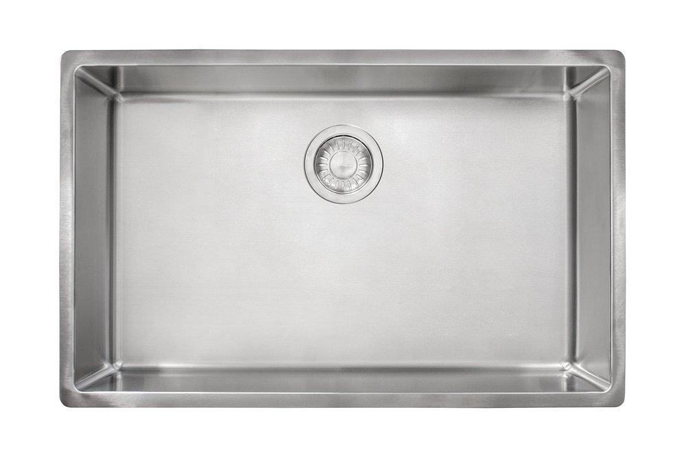 FRANKE Franke CUX11027-ADA Cube 28.5-in. x 17.75-in. No Hole Stainless Steel Single Bowl Undermount Kitchen Sink